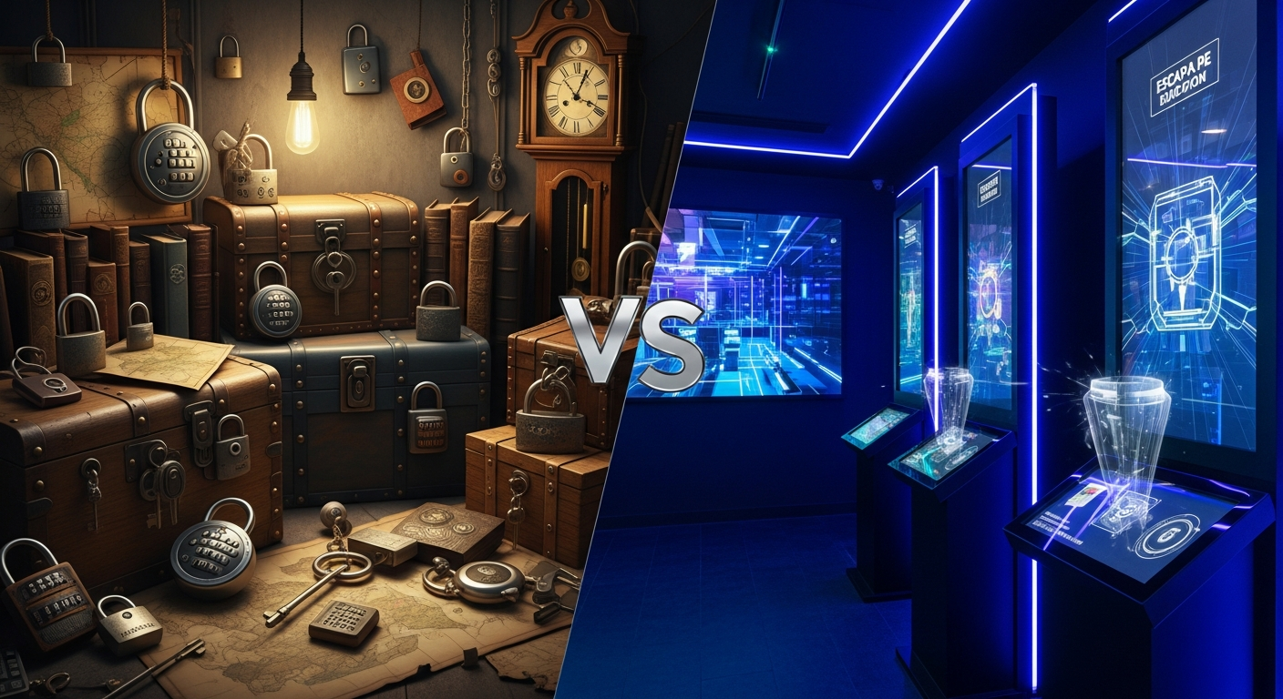 Escape game vs escape room comparison — immersive puzzle experiences in Nashville