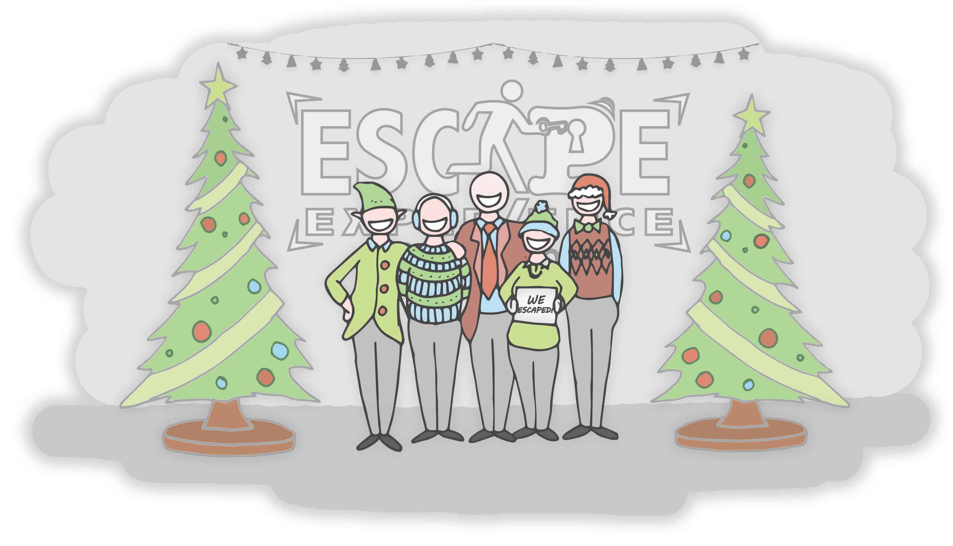 Holiday office party group