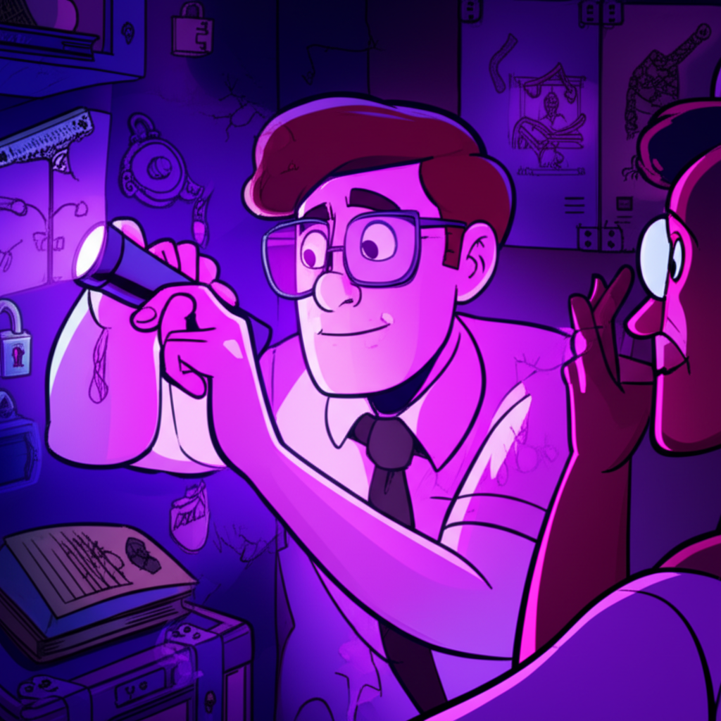 The Blacklight Addict - escape room player type illustration