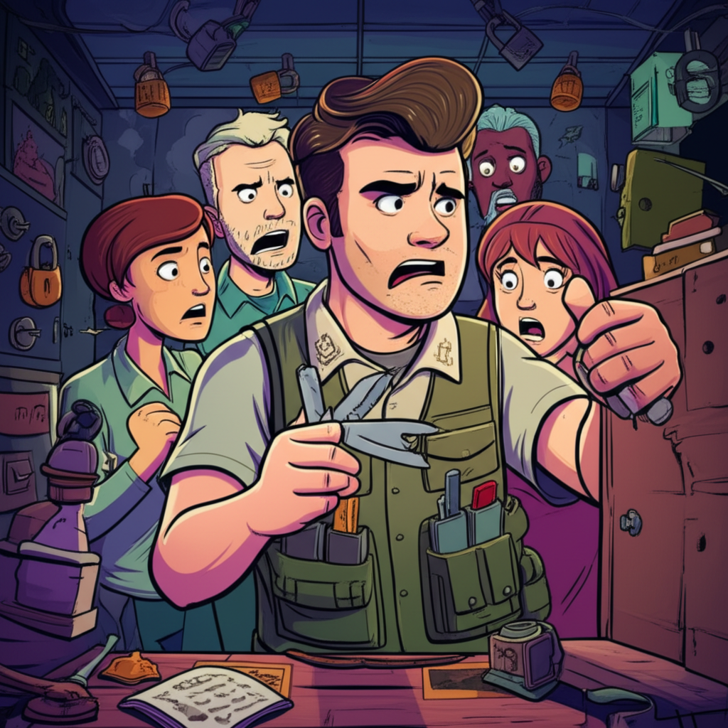 The Leatherman Guy - escape room player type illustration