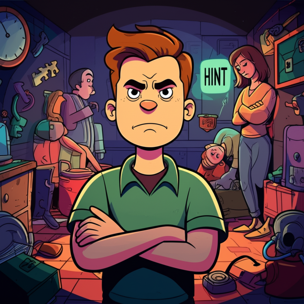The No Hints Hero - escape room player type illustration